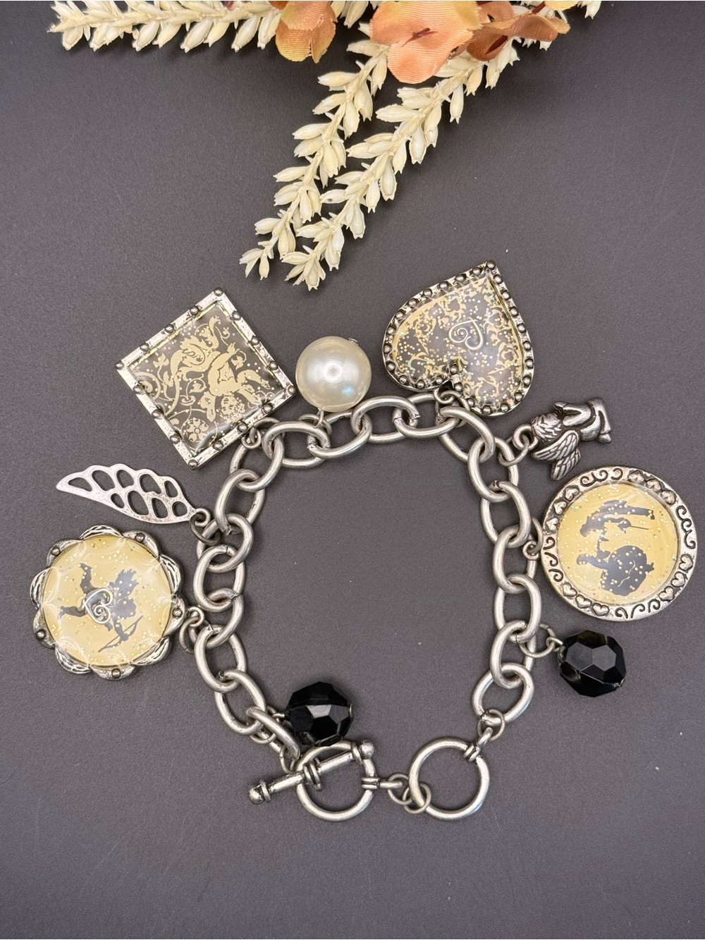 Vintage Angel Charm Bracelet